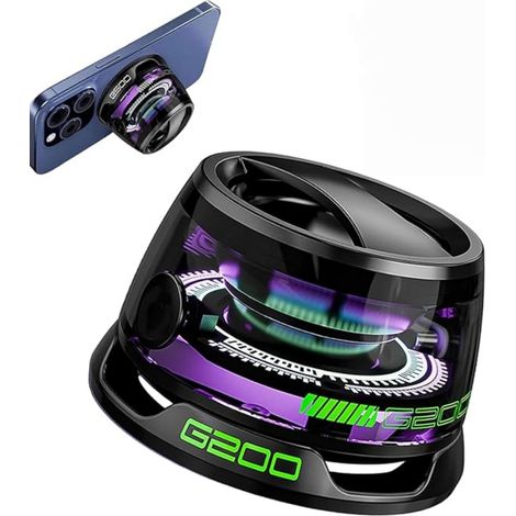Enceinte Bluetooth magnétique, spectacle de lumière RGB, effet sonore surround 3D, support pour téléphone compatible avec iPhone, Android et TWS (1/5)