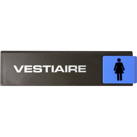 Plaque de porte Vestiaire femmes - Europe design 175x45mm - 4261287