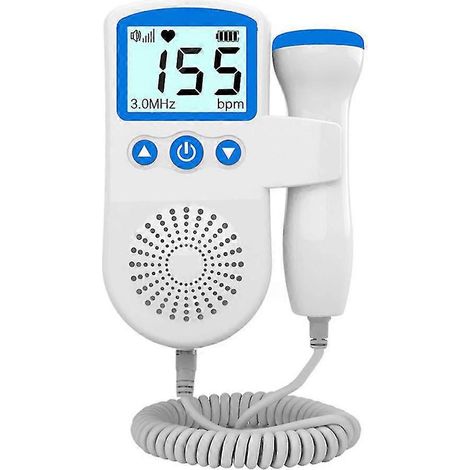 Fetaler Doppler-Detektor, Baby-Herzfrequenzsonde, pränataler LCD-Digitalmonitor, Schwangerschaftsbedarf-Blue