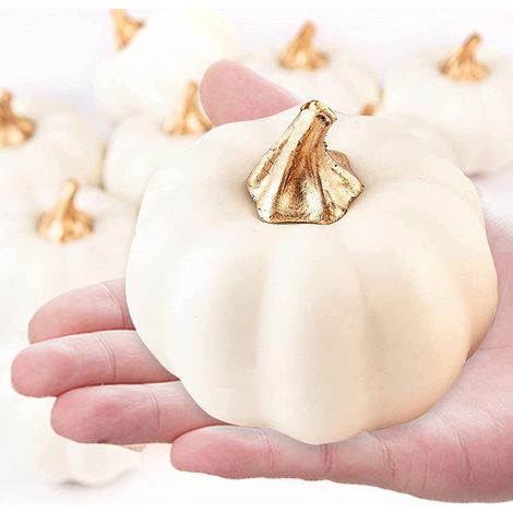 12er-Pack künstliche Weihnachtskürbisse aus Schaumstoff – ideal als Herbst-, Halloween- und Thanksgiving-Dekoration (1/5)