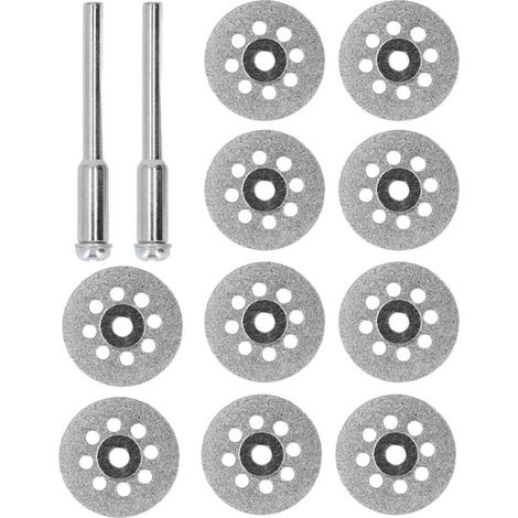 Jeffergarden Lot de 10 disques à tronçonner diamantés avec trou, pour outils rotatifs, 25 mm (1/5)