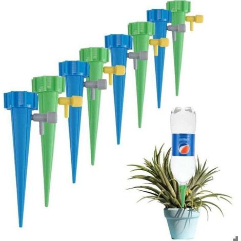 Bâtonnets d'arrosage automatique - - Lot de 24 - Vanne réglable - Irrigation goutte à goutte (1/4)