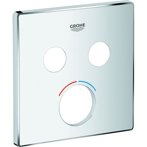 GROHE Rosone 46995 quadrato per miscelatore con 2 valvole di intercettazione cromo, 46995000