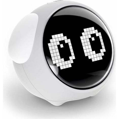 Kids Alarm Clock, Dual Alarm Setting, Adjustable Brightness Night Light, Voice Activation, Temperature Sensing, Alarm Clock, Toys and Gifts for Toddlers, Students, Boys and Girls