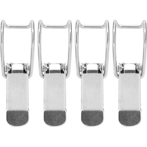 4 moraillons en acier inoxydable, loquet 201, pour boîte, porte, coffre, valise, matériel électrique. (1/5)