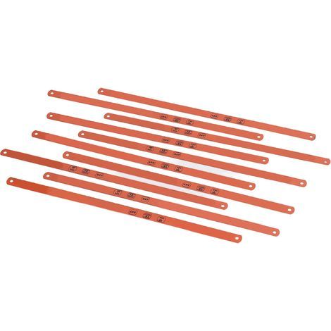 Lame de scie à métaux 12 pouces, 24 dents, forte ténacité, acier rapide, pour tuyaux en métal, bois et plastique, 10 pièces (1/5)