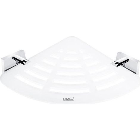 Nimco Keira - Tablette d'angle IXI avec trous fraisés, plexiglas/chrome KE X211-26 (1/3)