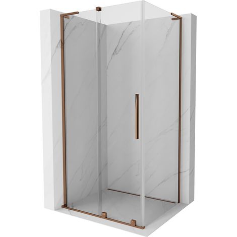 Mexen Velar L Duschkabine schiebbar 100 x 85 cm, transparent, roségold - 871-100-085-03-60 (1/5)