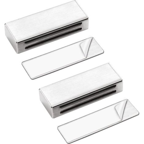 Starker, selbstklebender Magnet für Schranktüren, 2er-Set, keine Schrauben oder Bohrarbeiten erforderlich, für Küchenschränke, 12 kg, selbstklebender Magnet für Schubladen (1/4)