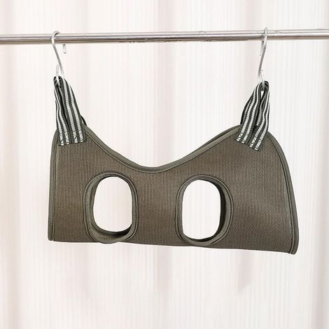 1 Pflegegeschirr, atmungsaktives Nylon, verstellbare Gurte, 2 Haken, für Katzen und kleine Hunde (1/5)