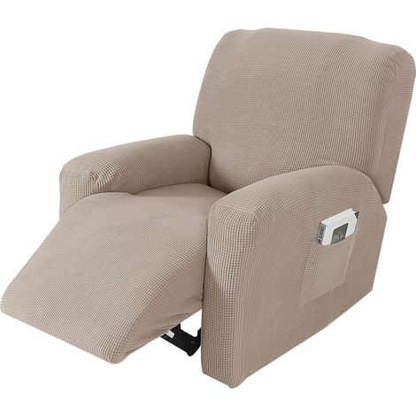Housse extensible pour fauteuil inclinable (4 pièces séparées) - Housse de protection douce pour canapé, chambre ou salon. (1/5)