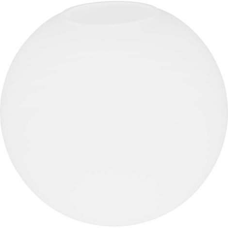 Glass Globe Lampshade, 18 cm, Milky White Frosted Frosted globe diffuses softer light and replaces a broken shade on a compatible pendant light (1/5)