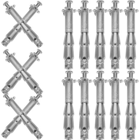 Écrous de fixation M5 pour chevilles à expansion plaques plâtre, 22 pièces en acier galvanisé, vis (1/5)
