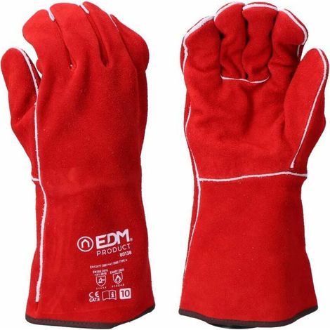Gant Pour Soudeurs Cuir Coudé Fil Kevlar Taille 10 Edm (1/5)