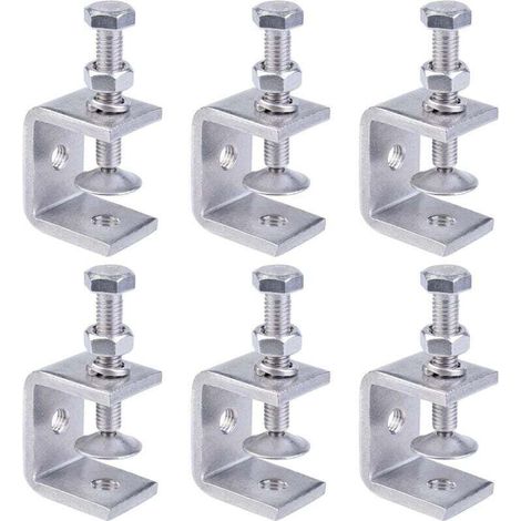 Lot de 6 petites pinces en C en acier inoxydable, 15-38 mm en Acier Inoxydable, ensemble de pinces en C pour Soudage Charpentier Montage Domestique, l'Ébénisterie (1/4)