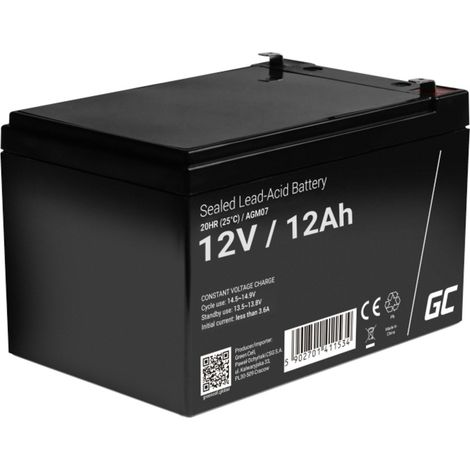 Green Cell USV-Akku Batterie 12 Ah Schwarz AGM07