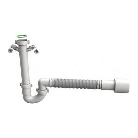 SIFONE FLESSIBILE PER LAVELLO CUCINA FLEXYBON Misura: 1"1/2