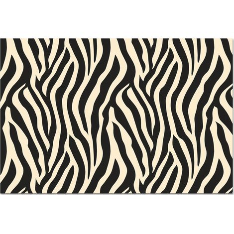 CRÉDENCE CUISINE Zebra - Print - Classic - Black 90x60 cm (1/5)