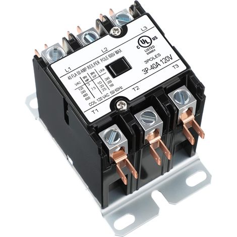 1 lot de contacteur de moteur CVC, 3 pôles 40 A 120 V, contacteur de climatiseur, relais de rechange pour climatiseur à usage défini (1/5)