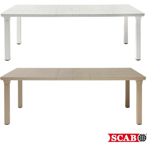 Tavolo da Giardino Allungabile Esterno Resina Estensibile Plastica Per3 Scab - Colore principale: Tortora (1/5)