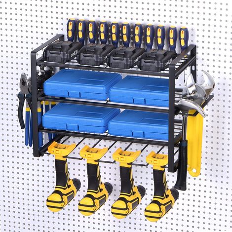 Organisateur d'outils électriques Sourcing Map, 4 niveaux, étagères de rangement pour perceuses,