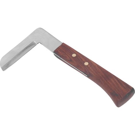 Couteau à parer pour sabots, manche en bois, 7 formes, outil pour chevaux, emballé dans du film à bulles, lame simple pour droitier (1/5)