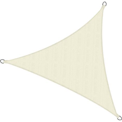 Sol Royal – Voile d'ombrage triangulaire 3x3x3m – HDPE perméable – Protection UV – Fixation rapide avec cordes en polypropylène – Résistant aux intempéries (1/5)
