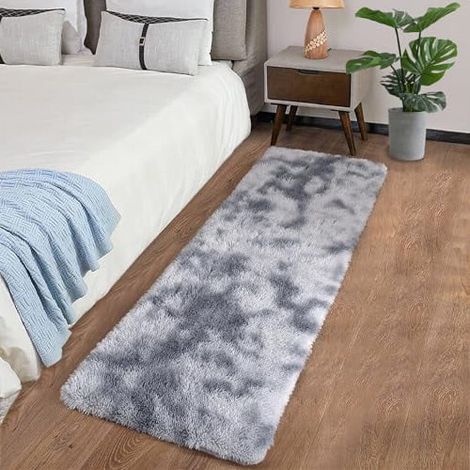 Tapis moelleux, tapis ultra-doux pour chambre, tapis moderne à motif tie-dye avec envers antidérapant, tapis de sol pour la décoration de chambre étudiante (1/5)