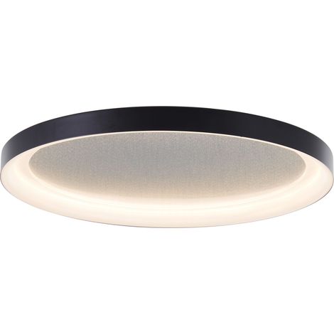 Plafonnier LED brillant Quito effet pailleté, variateur 3 niveaux, Ø 42 cm, 3800 lm, 3000 K, noir (1/5)