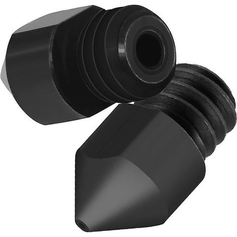 3 Stück gehärtete Stahldüsen 0,4 mm für 1,75-mm-Filament für Creality Ender 3/CR-10/CR-10S Pro/TEVO Tar-0 6 mm – Schwarz