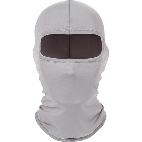 Cagoule unie, protection du visage pour le ski, la pêche et l'équitation, cache-cou rafraîchissant, protection intégrale contre le vent, gris clair, taille unique (1/5)