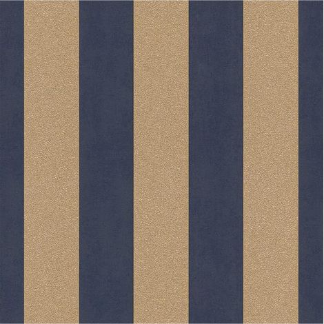 Glitter Striped Wallpaper Rasch Navy Gold Textured Paste The Wall Vinyl (1/4)