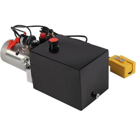12V Hydraulikaggregat, 8T Hydraulikpumpe, einfachwirkende Kipppumpe, einfachwirkende Hydraulikpumpe, Handpumpe, geeignet für Aufzüge, Gabelstapler usw.