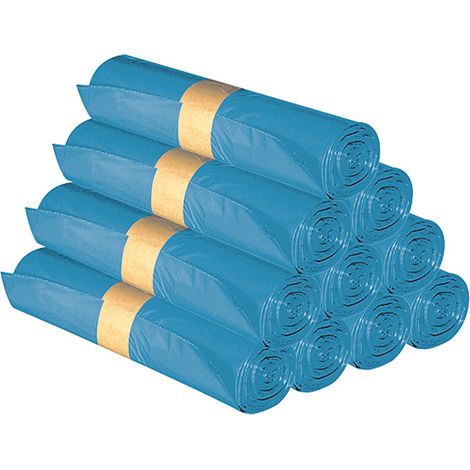 BRB Müllsäcke 120 Liter, 40µm, 700x1100mm, 250 Stück (10 Rollen zu je 25 Säcken) (blau)