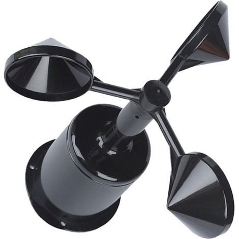 Anemometro in ABS con indicatore di direzione del vento, alloggiamento compatto per la misurazione accurata della velocità del vento in applicazioni agricole e meteorologiche. (1/5)
