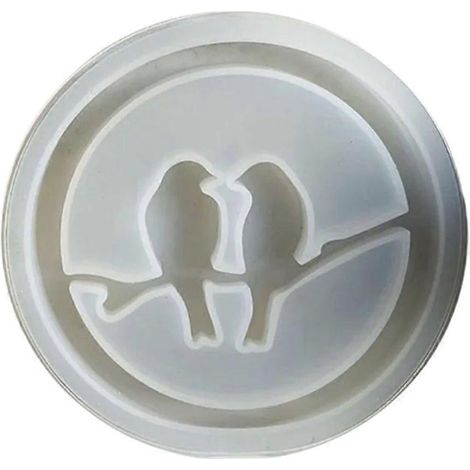 Moules en résine pour couronnes d'oiseaux (couple) - Décorations de bougeoirs chauffe-plat - Projet de bricolage - Cadeau de Noël - Décoration de chambre (1/4)