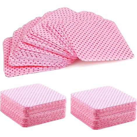 500 pcs Lingettes Coton Ongles Non Pelucheux Dissolvant Lingettes Non Tissé Wipes pour Vernis à Ongles Nail Remover (1/5)