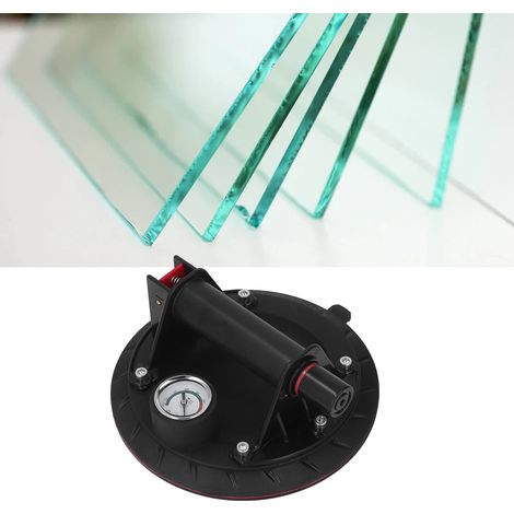 Ventouse de 20 cm pour soulever les grandes fenêtres en verre épais. Outil de levage par ventouse avec manomètre, adapté aux fenêtres et au granit. Ventouse manuelle. (1/5)