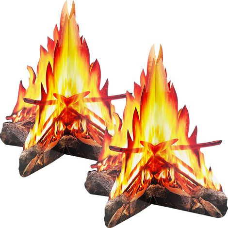 Flamme artificielle 3D de 30 cm de haut, torche en papier, CE (1/5)