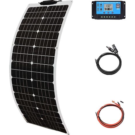 Panneau Solaire, Haute Efficacité, Applications Polyvalentes, Kit solaire 12V 50W (1/2)
