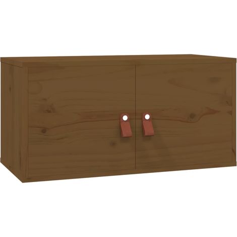 Armoire murales Design moderne, Armoire Etagère de rangement, Marron miel 60x30x30 cm Bois de pin massif OIB8879E (1/5)