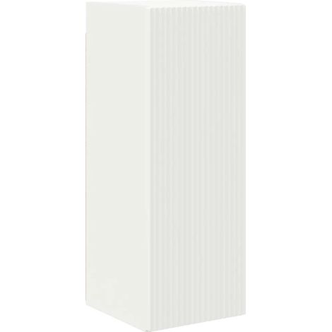 Meuble TV mural moderne 30 x 31 x 80 cm design minimaliste gain de place en bois d'ingénierie blanc (1/5)