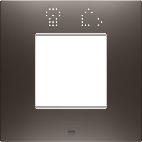 PLAQUE EGO SMART 2P TEINTE MARRON GEWISS GW16022SBS