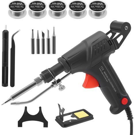 Kit de fer à souder multifonction portable – Pistolet à souder automatique avec 5 fils à souder, outil de soudage laser industriel, dérouillage inclus