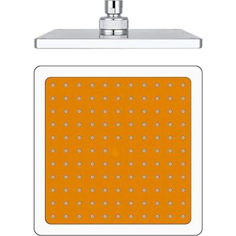 SOFFIONE DOCCIA MONOGETTO BIANCO QUADRATO MODELLO 12618 mm 200 (20 cm) Rosso