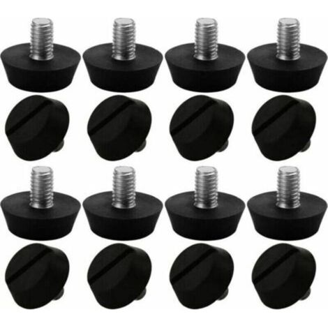 Pr 16pcs Adjustable Furniture Feet Leveling Pad Base Leg Table Leg Chair Adjustable Floor Protection M6 x 10 x 20mm (1/4)