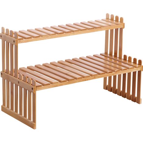 Estantería de bambú para plantas, soporte de bambú para macetas, estante para balcón, organizador de armario, estante de almacenamiento multifuncional DIY para sala de estar, dormitorio, habitación in