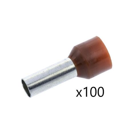 Embout de cu00e2blage marron 10mm2 - 41055 X 100 UNITES (1/2)