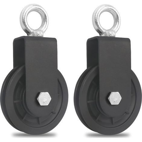 2-Piece 90mm Cable Pulley - Fitness Pulley - DIY Accessory - Lifting Pulley for Wire Rope - Load Capacity 160kg (1/5)