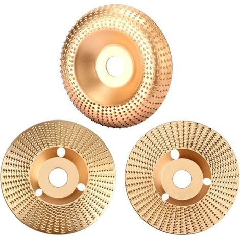 3-teiliges Set aus 125-mm-Holzschleifscheiben, Schleifscheiben aus Wolframkarbid zum Formen, Schleifen und Trennen von Holz. Winkelschleiferscheiben. (1/5)